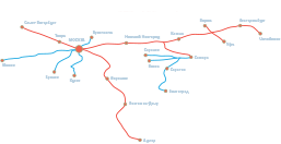 Map of rapid-transit and high-speed passenger transportation until 2030